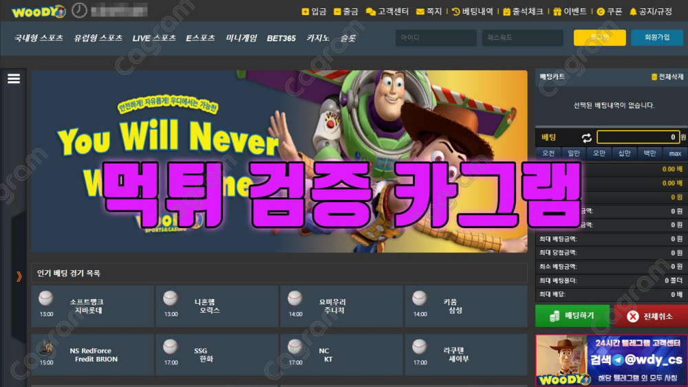 자본금이 바닥이라는 구멍가게 사이트 우디 환전먹튀수법